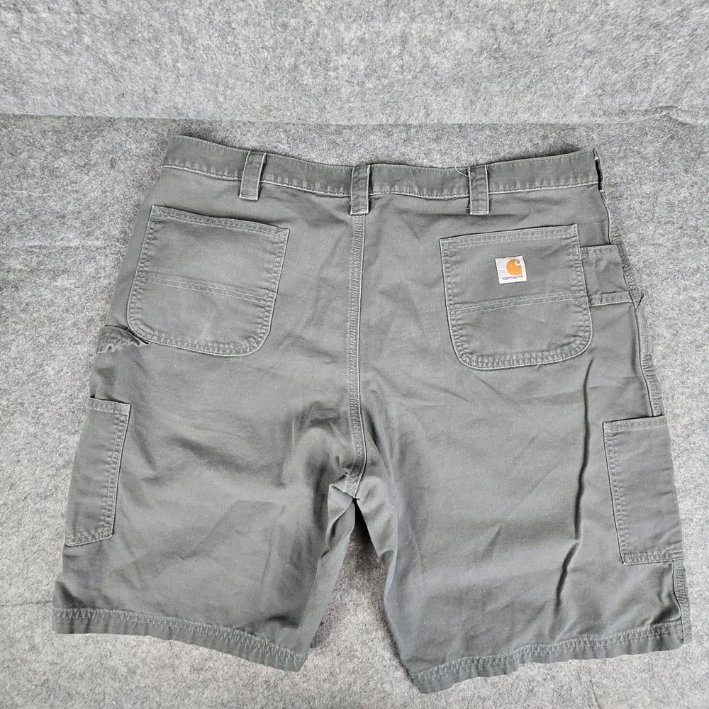 Carhartt Mens B147 FAT Gray Canvas Carpenter Workwear Shorts Original‎ Fit Sz 42